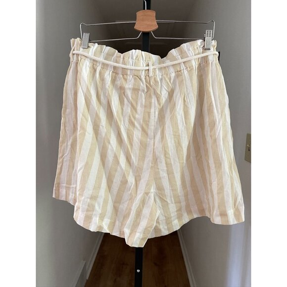 NWT Full Circle Trends Women's Striped Cotton Shorts - Picture 2 of 7
